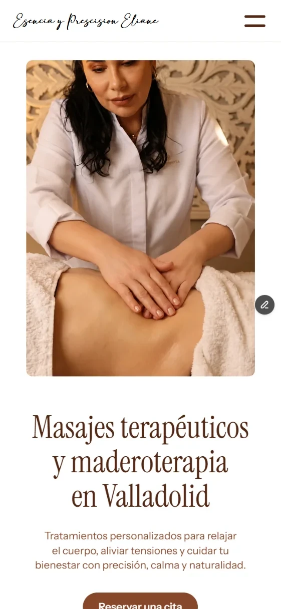 Home page of esenciayprecision-eliane.es on mobile