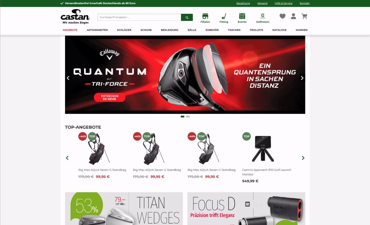 Website von Castangolf